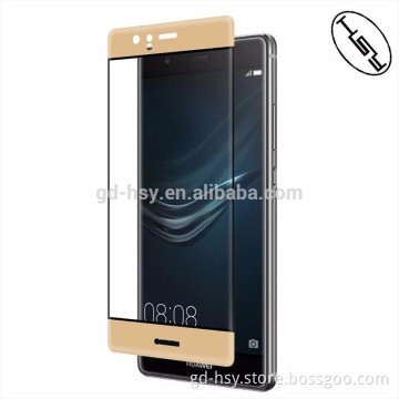 HUYSHE for Huawei P9 lite 3D full cover fingerprint resistant tempered glass screen protector for Huawei P9 lite